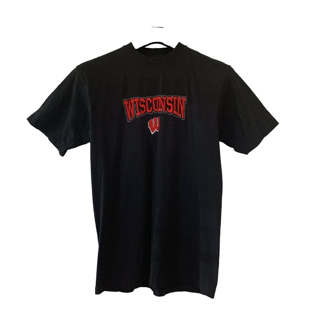 NOIZ 502 Men’s XL Wisconsin T-Shirt 100% Cotton Black Athletic Peppy